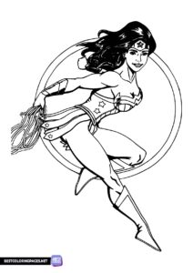 Drawing To Paint & Colour Wonder Woman