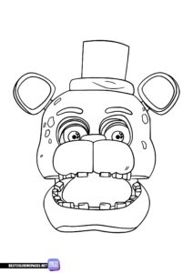 Freddy Face coloring page