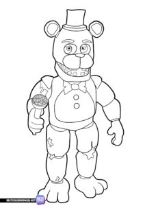 Freddy from FNAF colouring