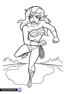 Free Wonder Woman coloring page