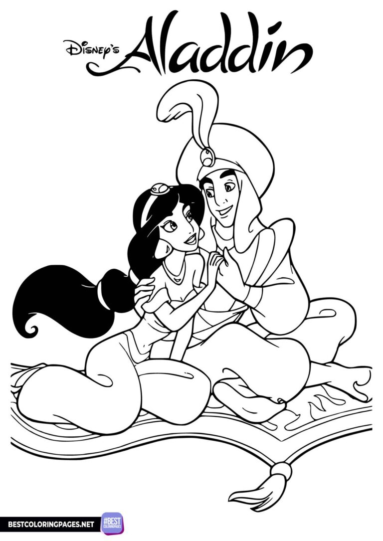 Free printable Aladdin coloring pages