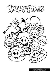 Free printable Angry Birds Coloring Page