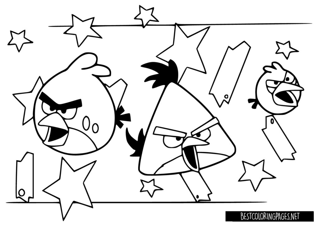Free printable Angry Birds coloring Sheet