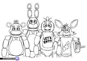 Free printable Five Nights at Freddy’s coloring pages