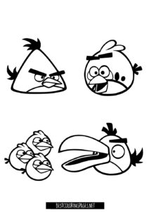 Free printable colouring Angry Birds