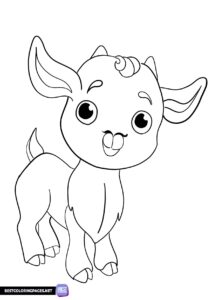 Goat coloring page for children