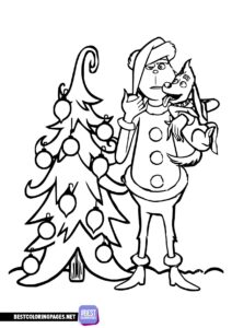 Grinch coloring pages to print easy