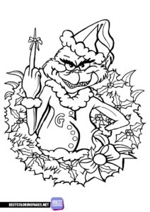 Grinch colouring pages