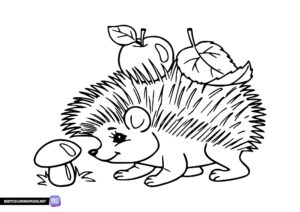 Hedgehog coloring page to print