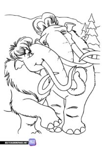 Ice Age Mammoths Coloring Pages