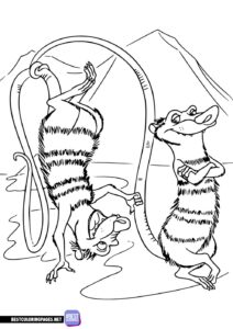Ice Age Rats coloring page