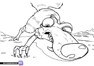 Ice Age Scrat coloring page