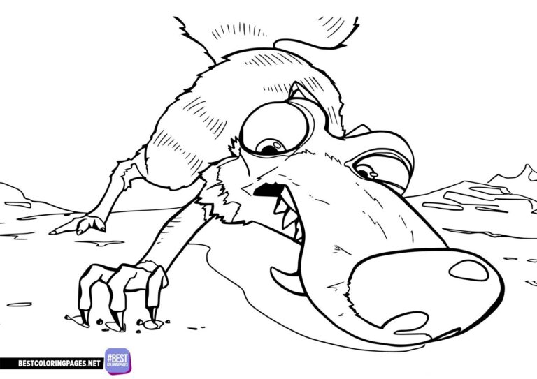 Ice Age Scrat coloring page