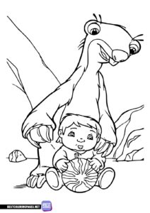 Coloring page Ice Age Start and Sid