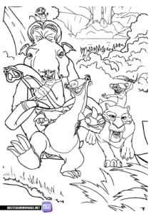 Ice Age coloring pages for kids