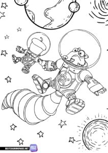 Ice Age coloring pages squirrel in space
