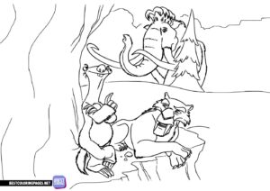 Ice Age coloring sheet