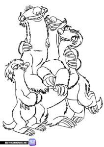 Ice Age colouring page