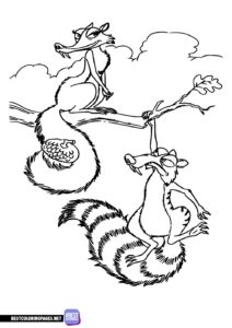 Ice Age squirrel coloring page