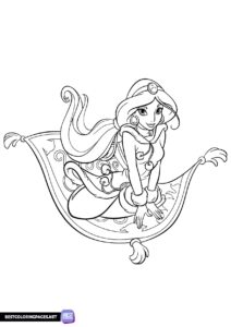Jasmine coloring page from Aladdin