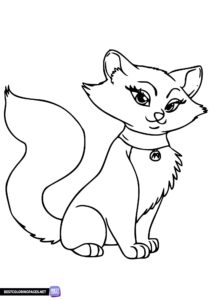 Kitten coloring page to print