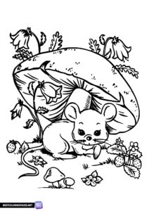 Mouse coloring page to print