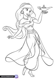 Princess Jasmine coloring page