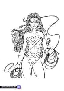 Printable Wonder Woman coloring pages