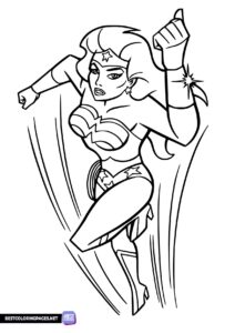 Printable coloring pages Wonder Woman