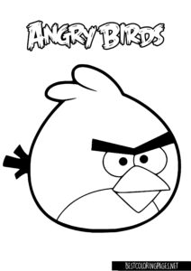 Red Angry Birds Coloring Pages