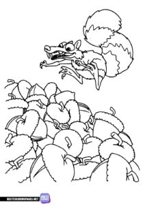Scrat coloring page for print