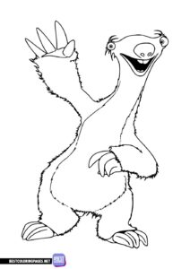 Sid from Ice Age coloring page