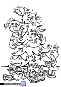The Grinch Coloring Pages There Will Be No Christmas