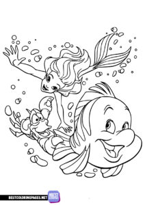 The Little Mermaid Ariel coloring page