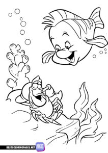 The Little Mermaid colouring pages