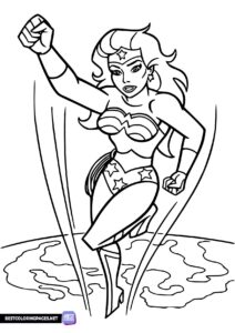 Wonder Woman coloring fantasy