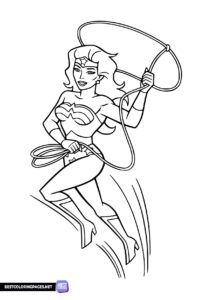 Wonder Woman coloring illustration