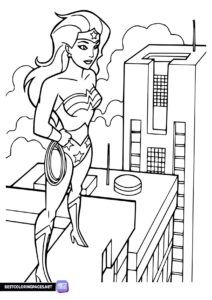 Wonder Woman coloring page online