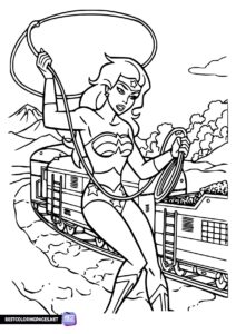 Wonder Woman coloring print