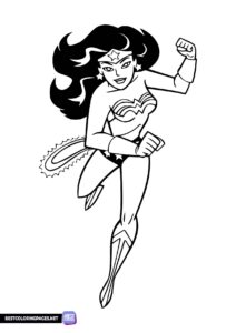Wonder Woman coloring sheet