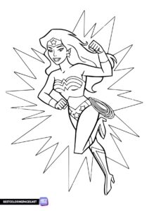 Wonder Woman power coloring