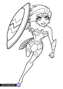 Wonder Woman superhero coloring pages