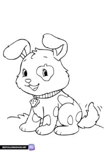 A little dog coloring page