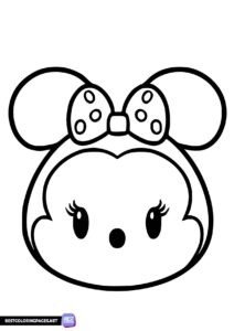 Adorable mickey mouse coloring page