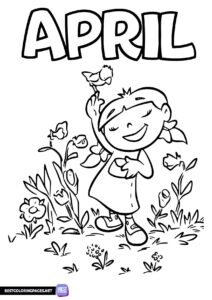 April coloring pages