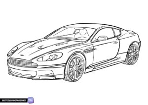 Aston Martin printable coloring pages