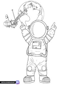 Astronaut coloring page printable