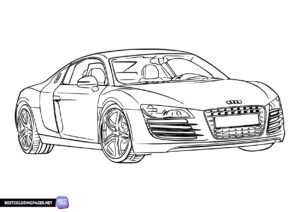 Audi car coloring page