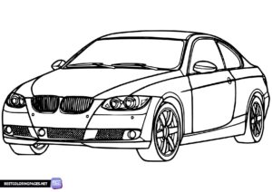 BMW car printable coloring page