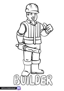 Builder coloring page